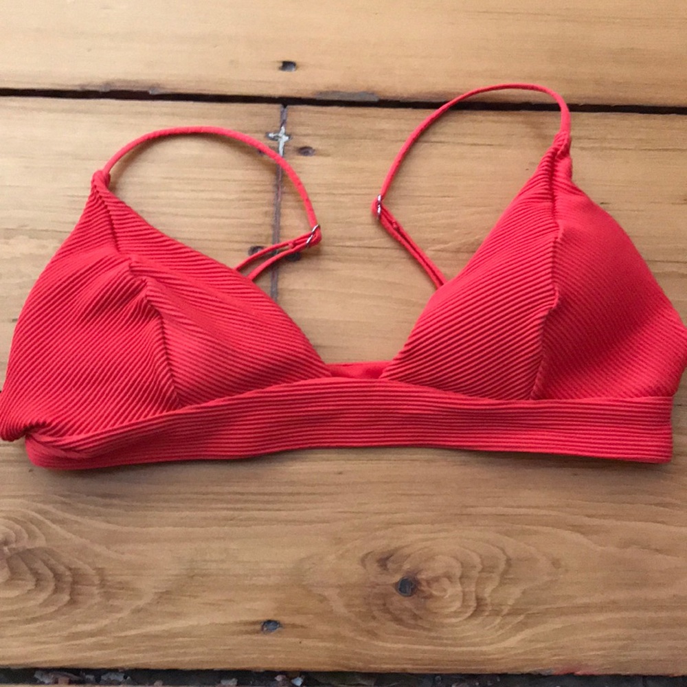 Orange/red bikini top